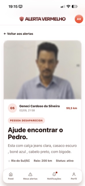 Detalhe do alerta